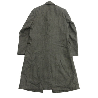 Fendi Asymmetric Lapel Chesterfield Coat Wool Shawl Color 46 Black — view 2