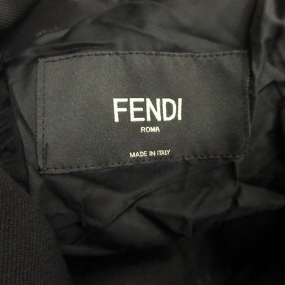 Fendi Asymmetric Lapel Shiny Tailored Jacket Blazer Double Wool 50 Black — view 5