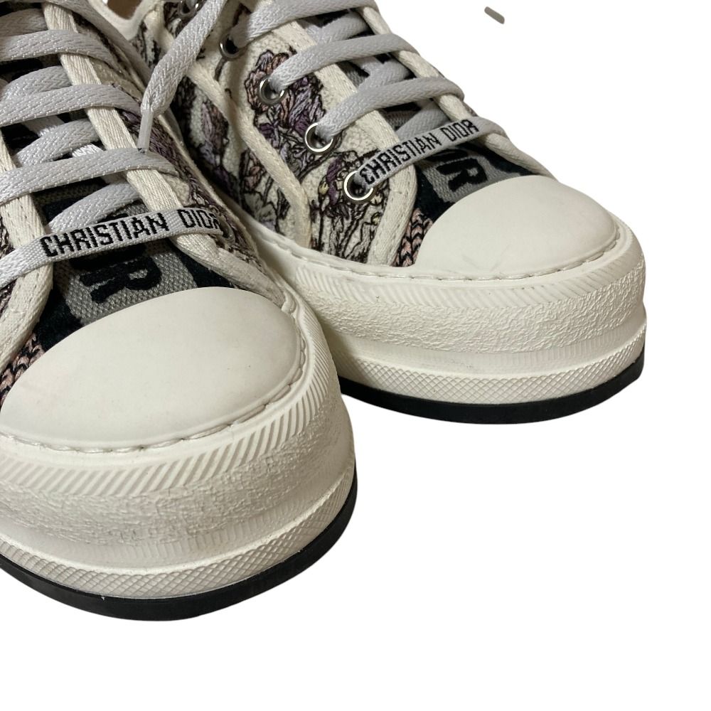 Dior Walk'n' Florilegio Flower Embroidery Sneakers 36 White — view 6
