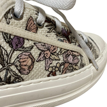 Dior Walk'n' Florilegio Flower Embroidery Sneakers 36 White — view 8
