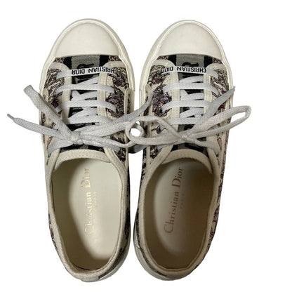 Dior Walk'n' Florilegio Flower Embroidery Sneakers 36 White — view 4