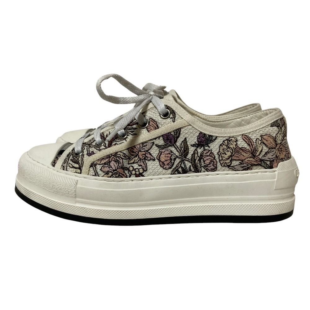Dior Walk'n' Florilegio Flower Embroidery Sneakers 36 White — view 2