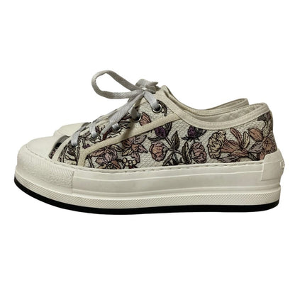 Dior Walk'n' Florilegio Flower Embroidery Sneakers 36 White — view 2