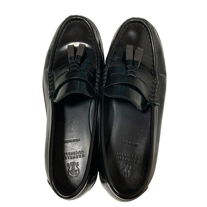 Brunello Cucinelli Moni Retassel Loafers Shoes 38 Black — view 4