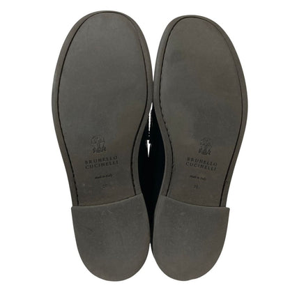 Brunello Cucinelli Moni Retassel Loafers Shoes 38 Black — view 5