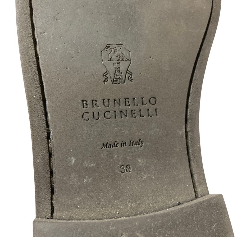Brunello Cucinelli Moni Retassel Loafers Shoes 38 Black — view 7