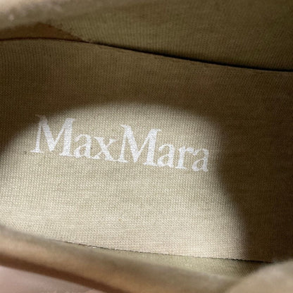Max Mara Center Logo Leather Low Cut Sneakers 38 Brown — view 9