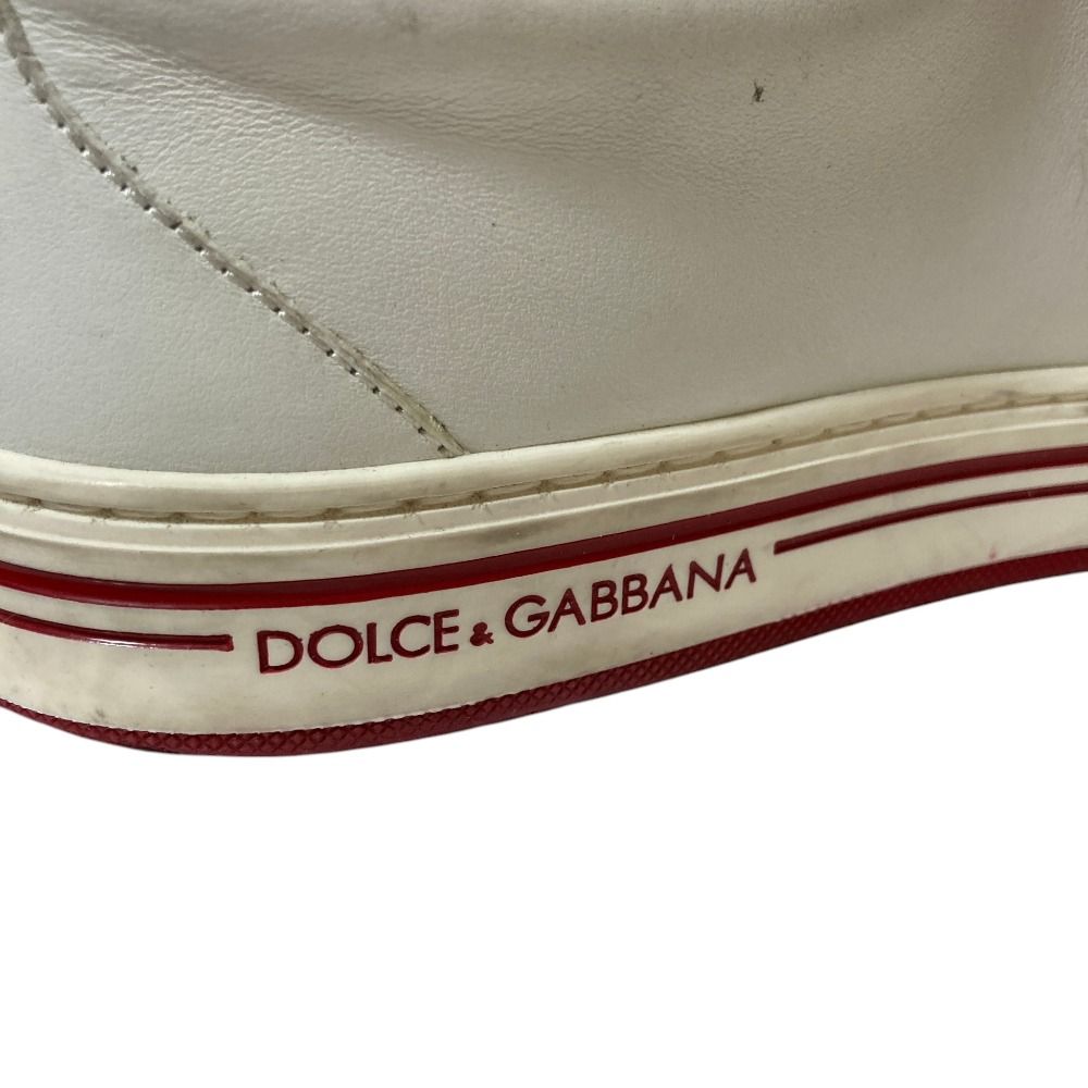 Dolce & Gabbana Leather Low Cut Sneakers 7 White — view 8