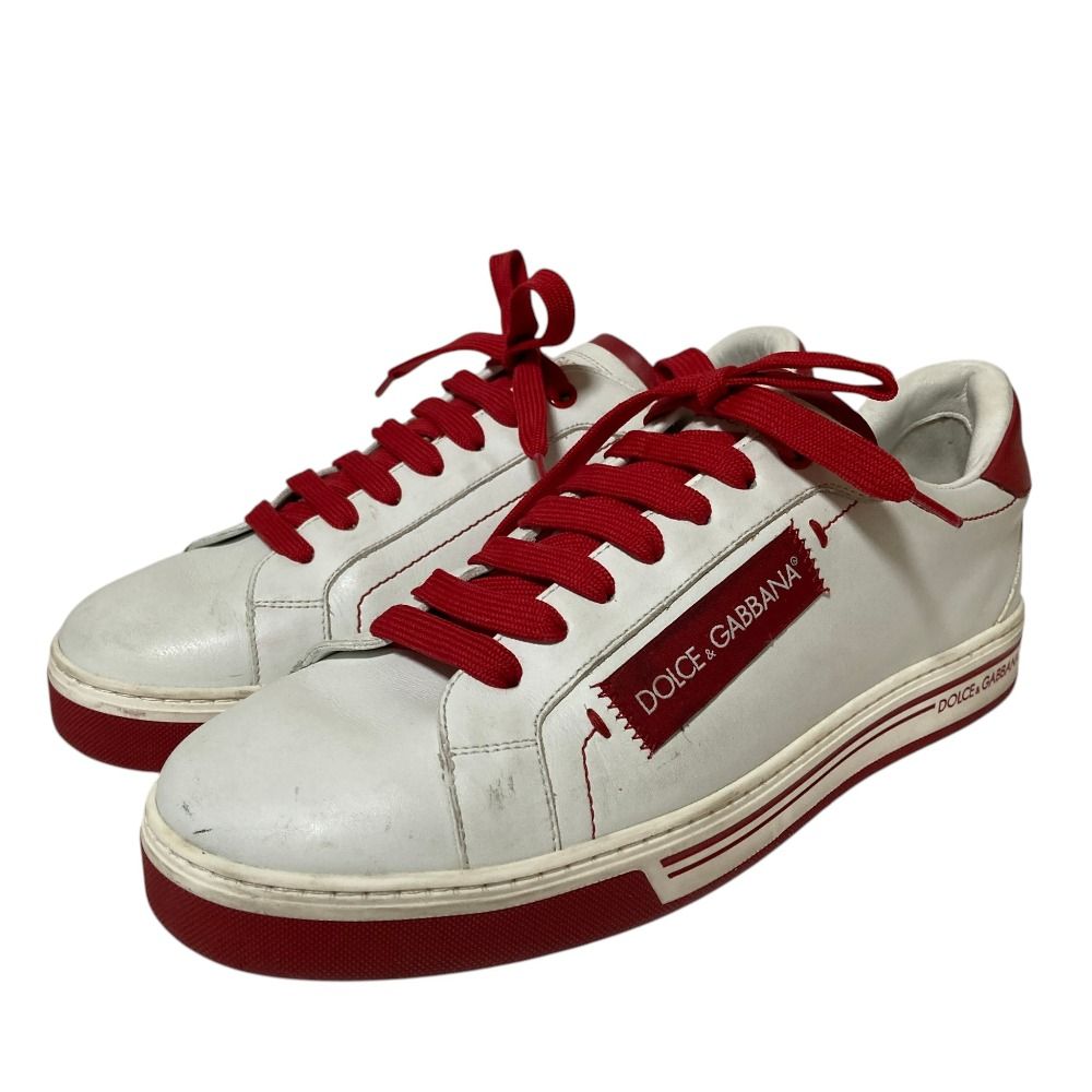 Dolce & Gabbana Leather Low Cut Sneakers 7 White