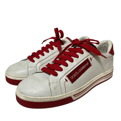 Dolce & Gabbana Leather Low Cut Sneakers 7 White
