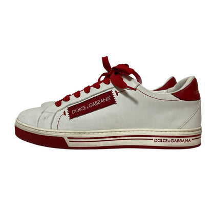 Dolce & Gabbana Leather Low Cut Sneakers 7 White — view 2