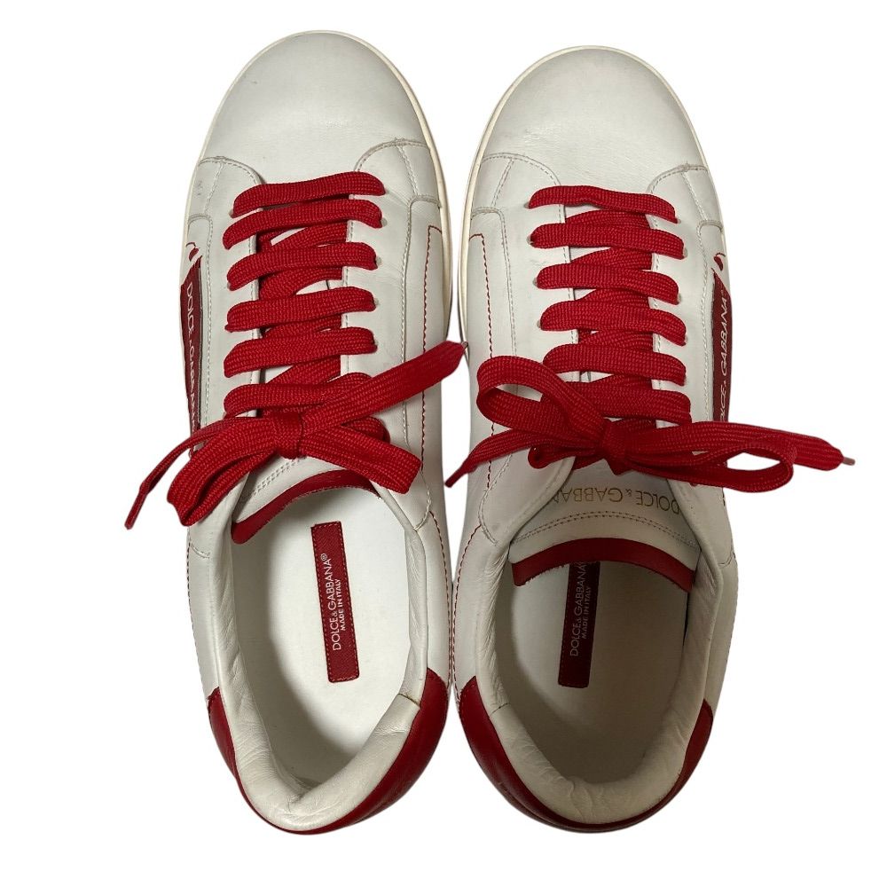 Dolce & Gabbana Leather Low Cut Sneakers 7 White — view 4