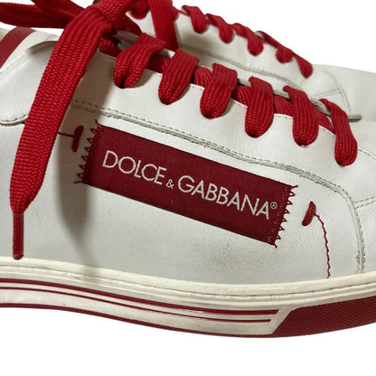 Dolce & Gabbana Leather Low Cut Sneakers 7 White — view 7