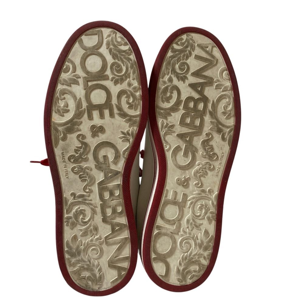 Dolce & Gabbana Leather Low Cut Sneakers 7 White — view 5