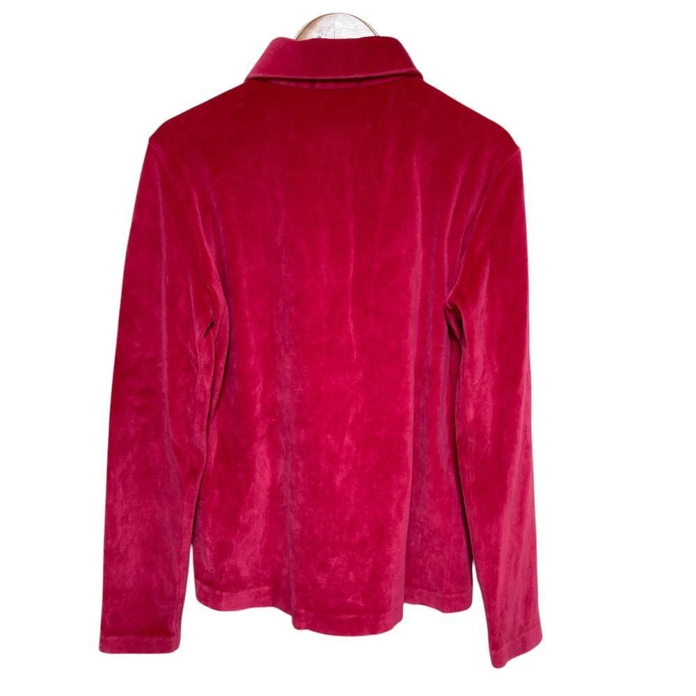 Gucci Era Velvet Long Sleeve Polo Shirt 42 — view 2