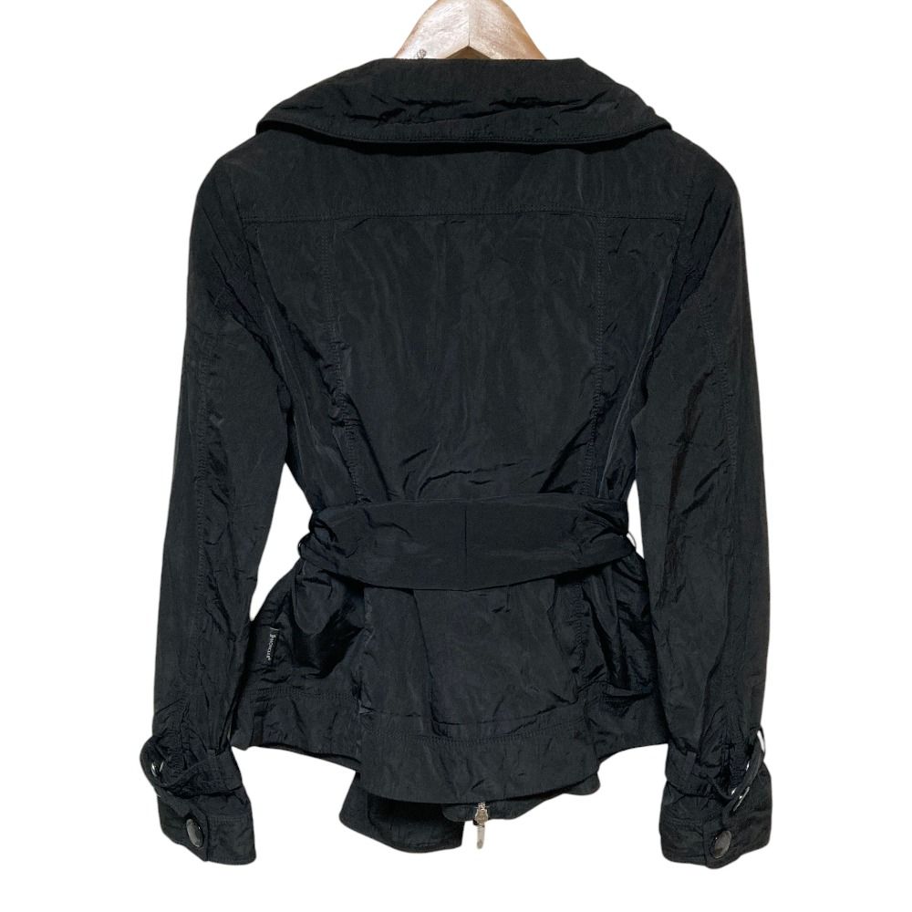 Moncler Belleville Round Color Belted Nylon Jacket 1 Black — view 2