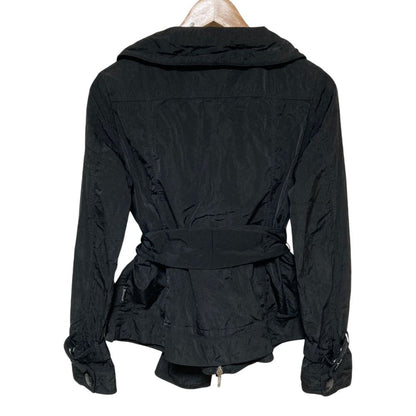 Moncler Belleville Round Color Belted Nylon Jacket 1 Black — view 2