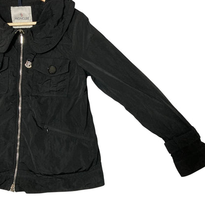 Moncler Belleville Round Color Belted Nylon Jacket 1 Black — view 3