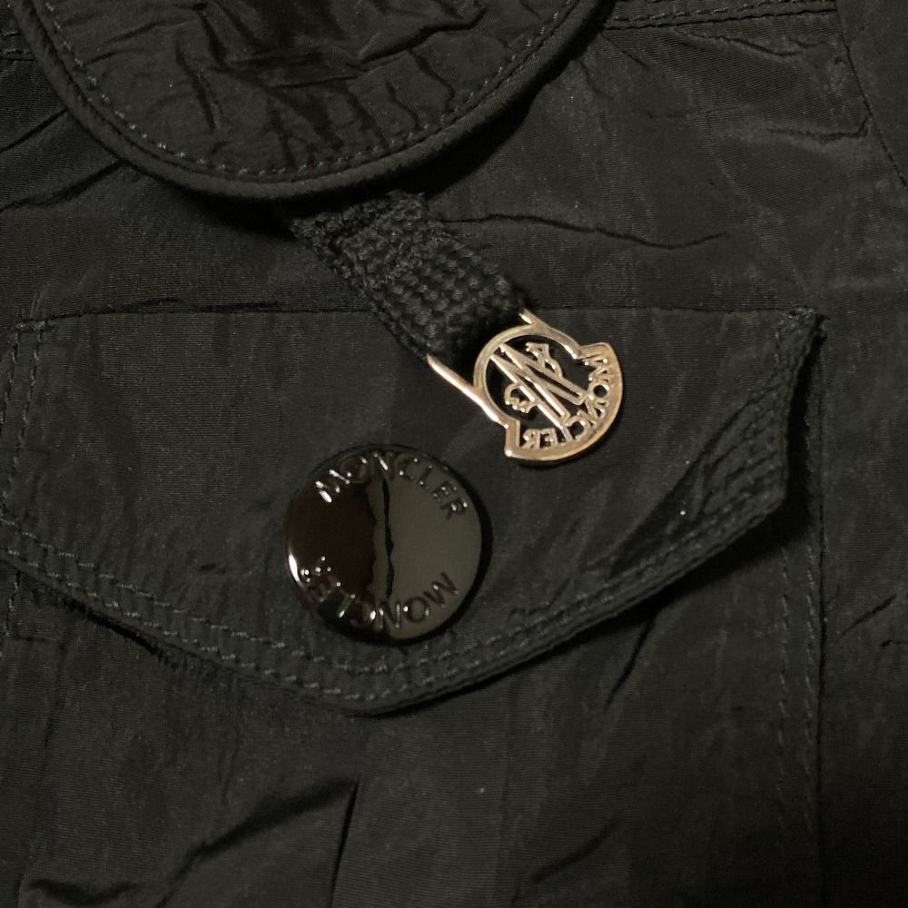 Moncler Belleville Round Color Belted Nylon Jacket 1 Black — view 7