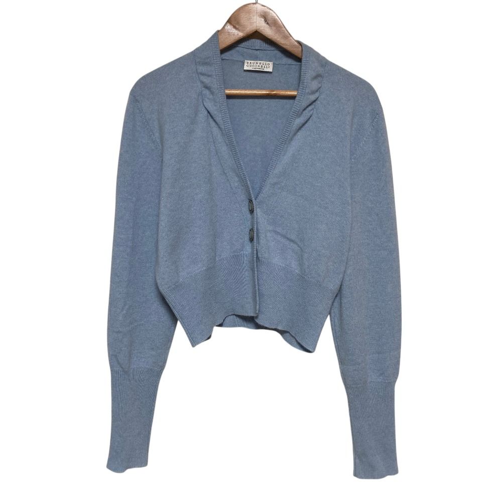 Brunello Cucinelli Cashmere Digan Top Ensemble L M Blue — view 4