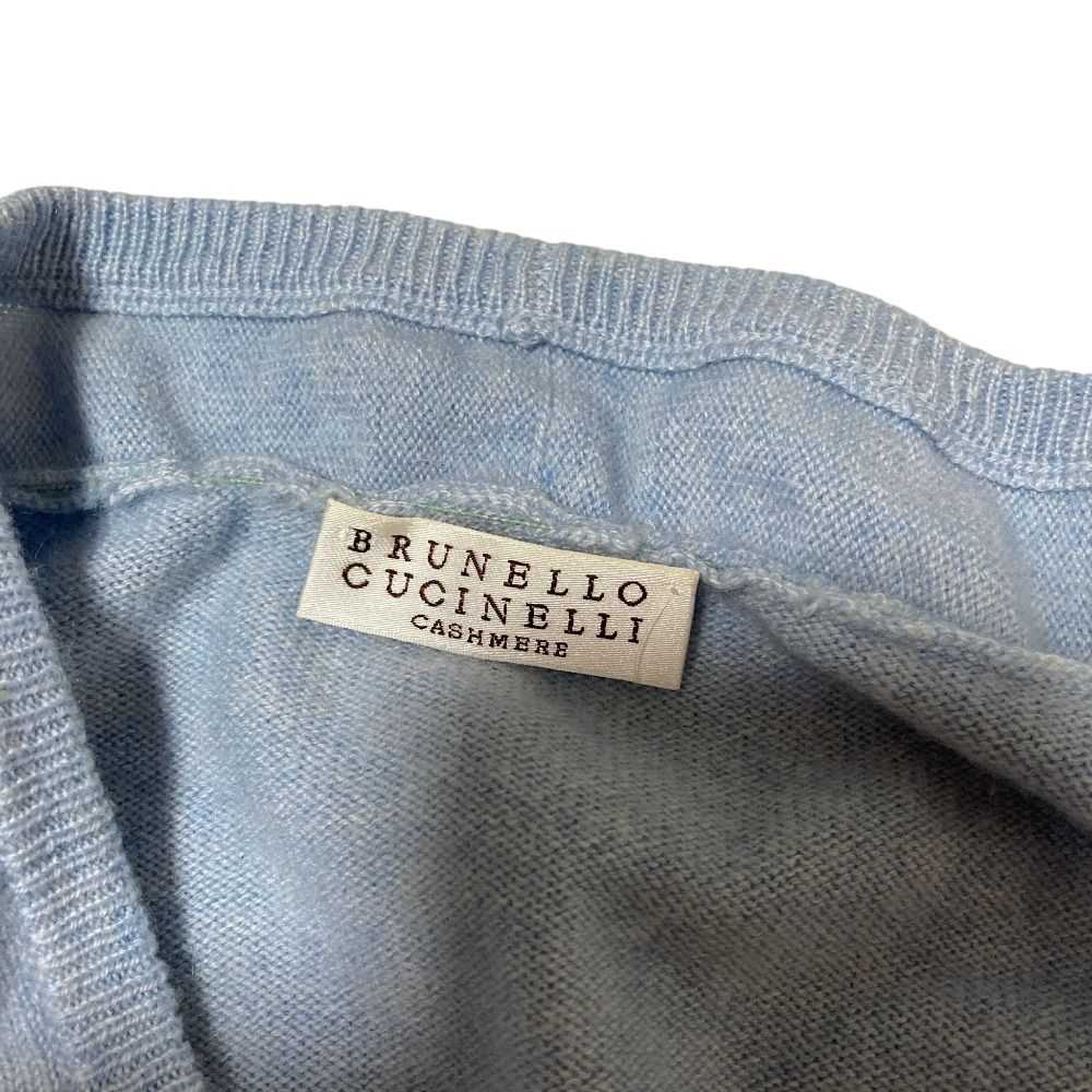 Brunello Cucinelli Cashmere Digan Top Ensemble L M Blue — view 6
