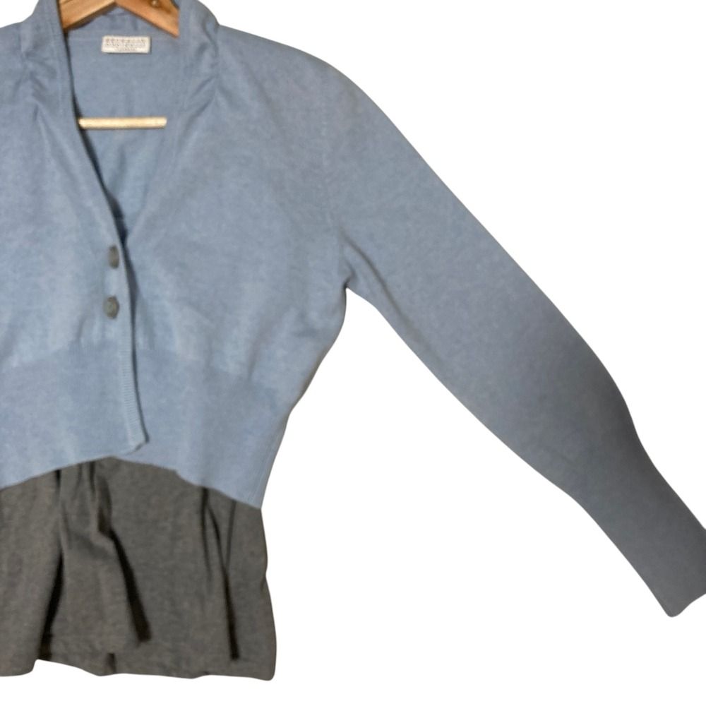 Brunello Cucinelli Cashmere Digan Top Ensemble L M Blue — view 3