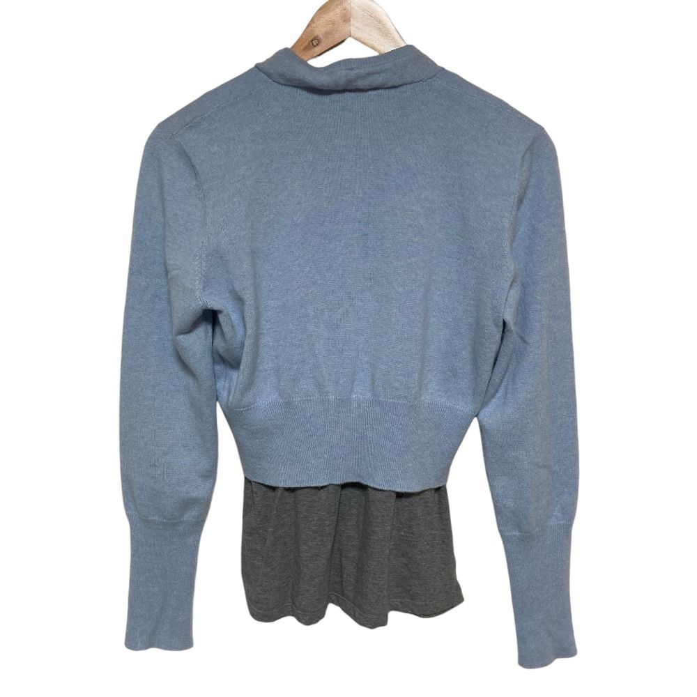Brunello Cucinelli Cashmere Digan Top Ensemble L M Blue — view 2
