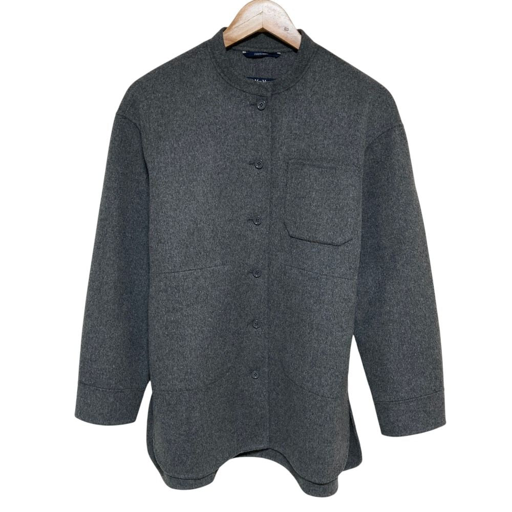 Max Mara S 'S Wool Ribbon Jacket 36 Gray