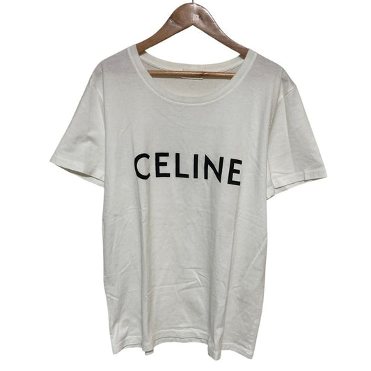 Celine Classic Logo Print T-Shirt L White