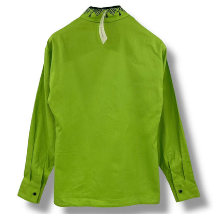Versace Gianni Shirt Blouse Long Sleeve Green 38 — view 2