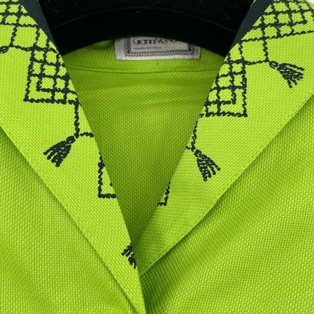 Versace Gianni Shirt Blouse Long Sleeve Green 38 — view 9