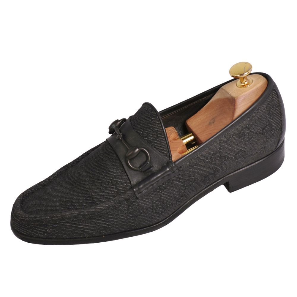 Gucci Loafers Moccasins Horsebit GG Pattern Canvas