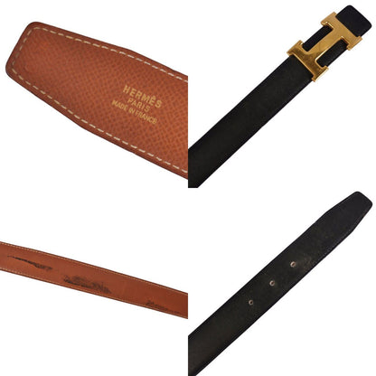 Hermes Vintage 96 Belt Leather Logo — view 5