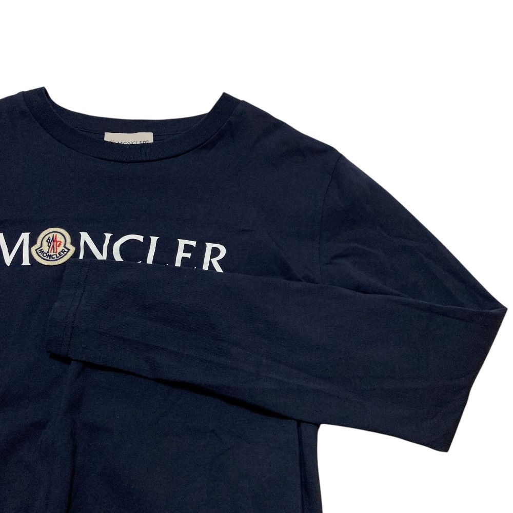 Moncler Maglia Maniche Lughe Long Sleeve T-Shirt Navy Kids — view 3