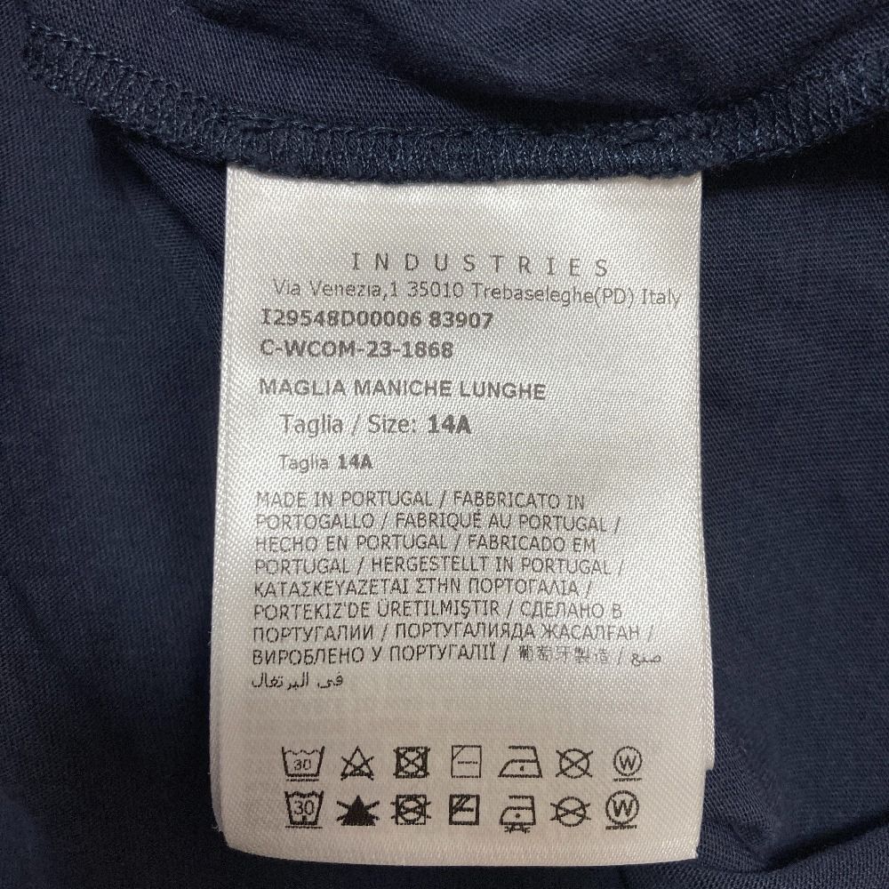 Moncler Maglia Maniche Lughe Long Sleeve T-Shirt Navy Kids — view 6