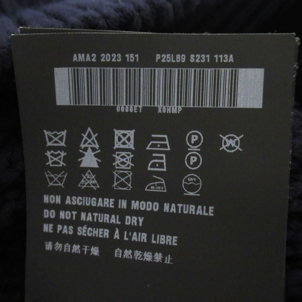 Prada Neck Cotton Knit Cardigan 38 Navy — view 8
