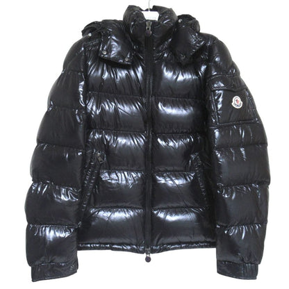 Moncler Maya Zip Up Hoodie Nylon Down Jacket 2 Black
