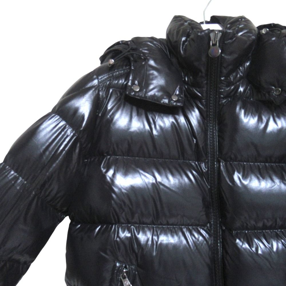 Moncler Maya Zip Up Hoodie Nylon Down Jacket 2 Black — view 3