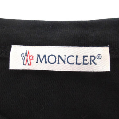 Moncler Maglia T-Shirt Front Logo Print Short Sleeve M Black White — view 9