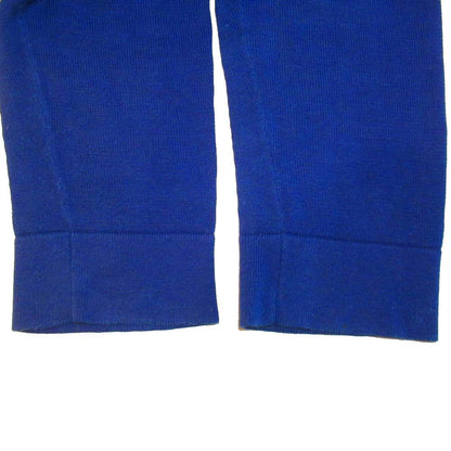 Hermes Cotton Silk High Gee Neck Long Sleeve Knit Cardigan 36 Blue — view 7