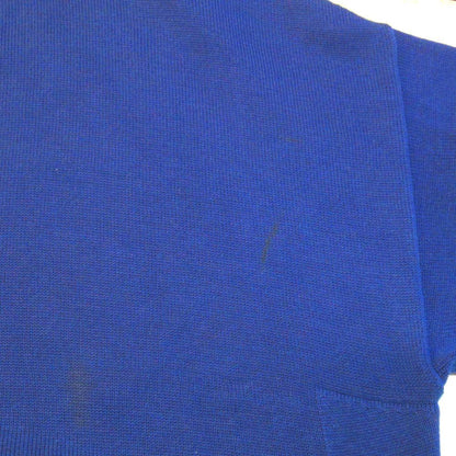 Hermes Cotton Silk High Gee Neck Long Sleeve Knit Cardigan 36 Blue — view 5