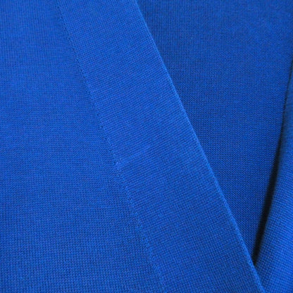 Hermes Cotton Silk High Gee Neck Long Sleeve Knit Cardigan 36 Blue — view 6