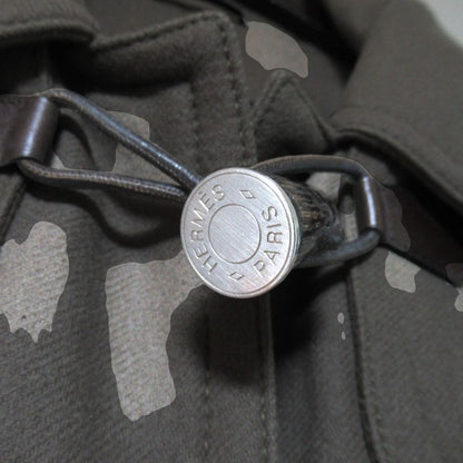 Hermes Series Toggle Button Hooded Duffle Coat 50 Gray — view 6