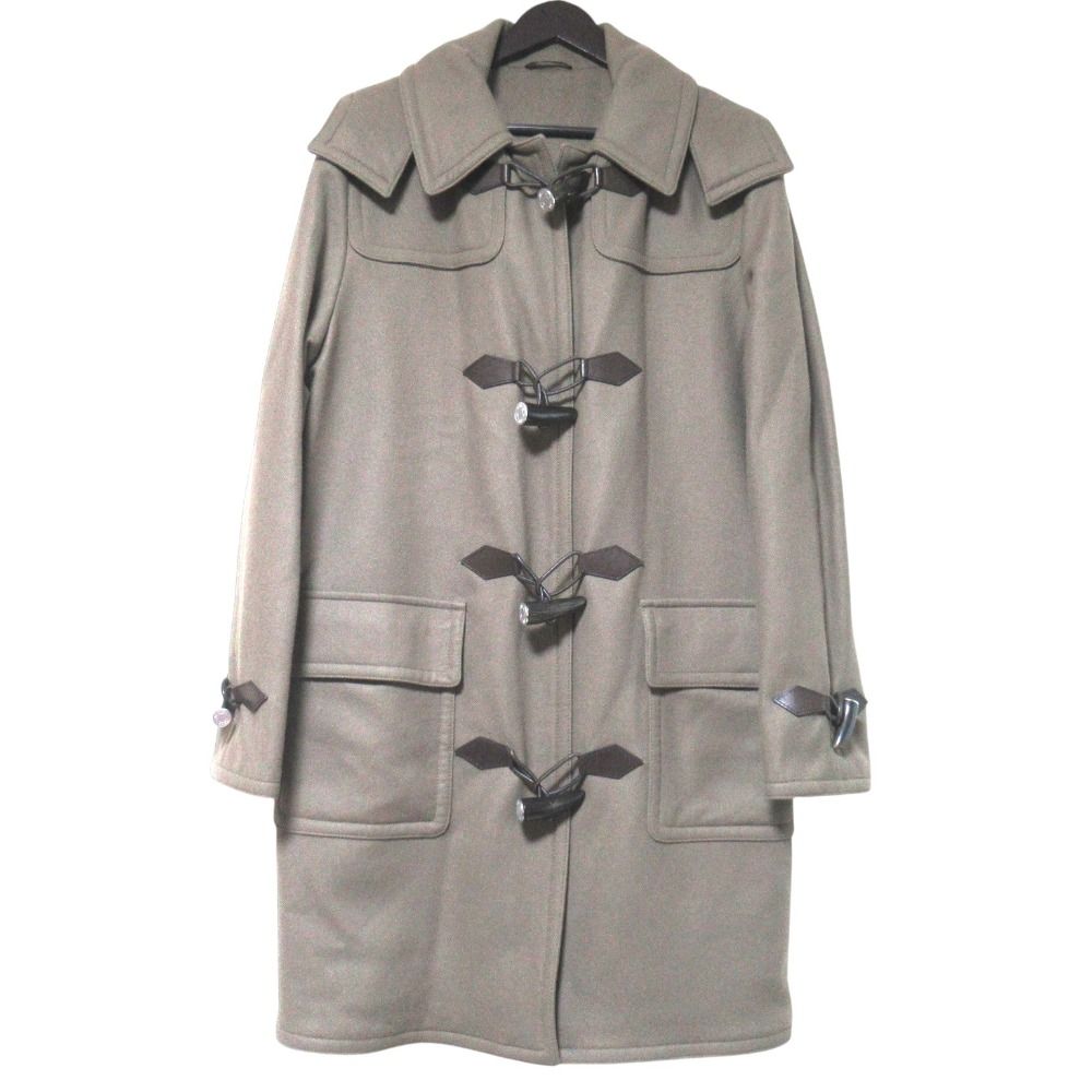 Hermes Series Toggle Button Hooded Duffle Coat 50 Gray