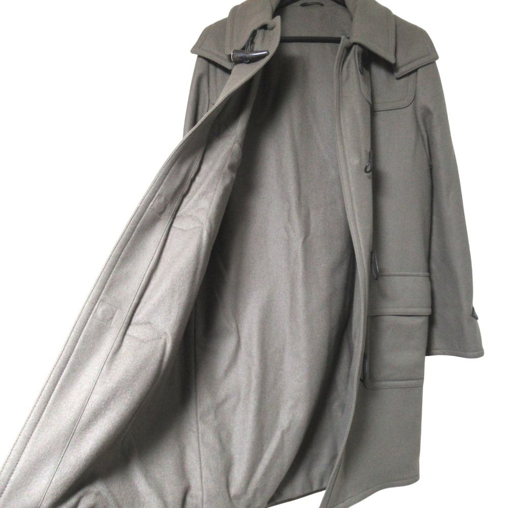 Hermes Series Toggle Button Hooded Duffle Coat 50 Gray — view 7