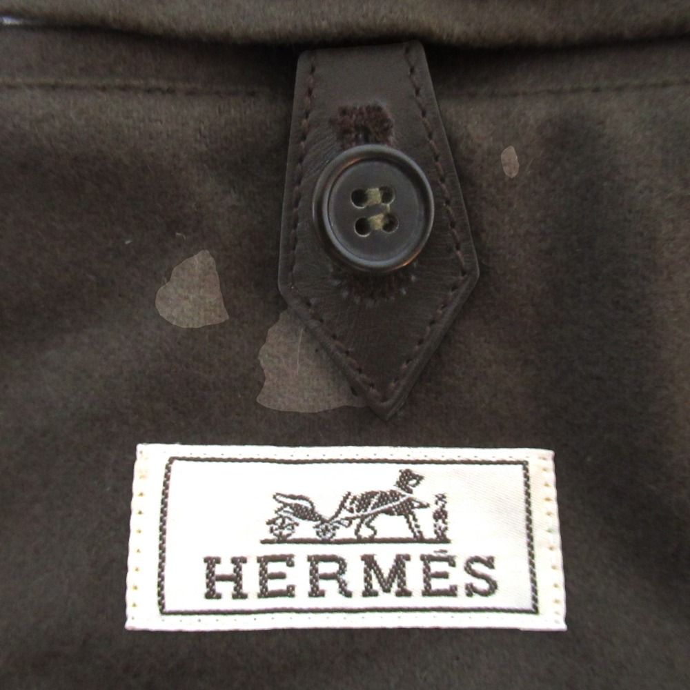 Hermes Series Toggle Button Hooded Duffle Coat 50 Gray — view 8