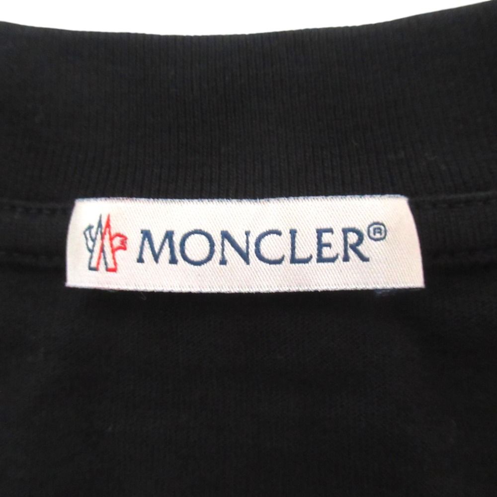 Moncler Maglia Maniche Corte Logo Print Cropped Short Sleeve T-Shirt XS Black — view 8