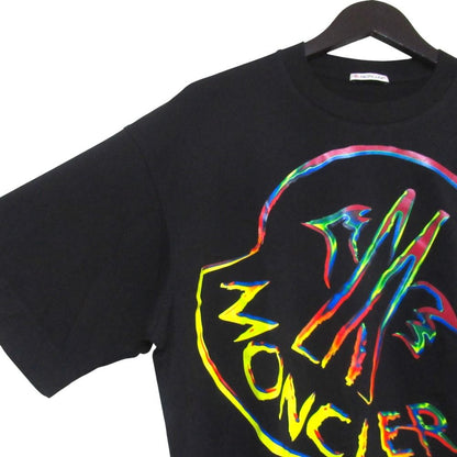 Moncler Maglia Maniche Corte Logo Print Cropped Short Sleeve T-Shirt XS Black — view 3