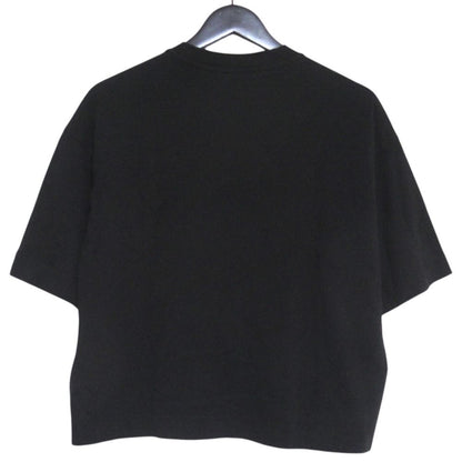 Moncler Maglia Maniche Corte Logo Print Cropped Short Sleeve T-Shirt XS Black — view 2