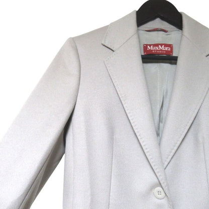 Max Mara Maxmara Studio Wool Jacket Skirt Suit Set 38 42 Gray — view 4